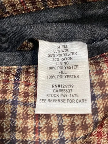 Johnston & Murphy  (Men's LRG.)  Wool  Blend Front Zip/Snap Coat - EUC !! image 15