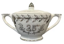 Lefton China Hand Painted 25th Anniversary Sugar Bowl 280N Replacement Piece