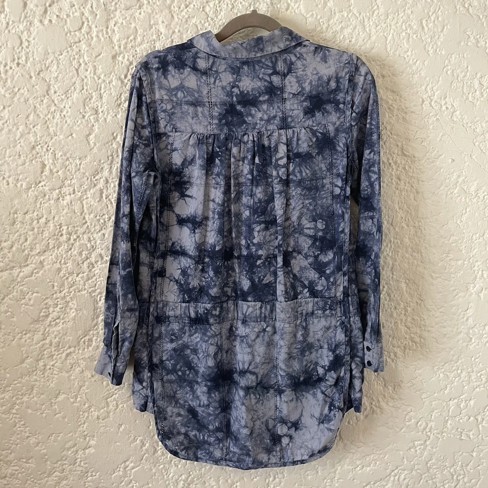 Falda Mameluco Thakoon Azul Tie Dye Algodón Seda Algodón Seda Talla 6, Preppy Boho Foto 2 de 4