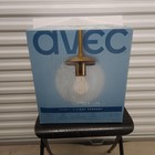 AVEC Merrit 1-Light Pendant Light Brushed Gold Clear Glass Adjustable 7.87in