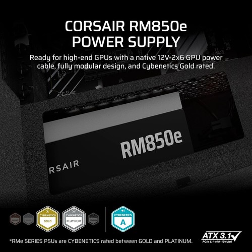 Corsair 850W Rme Series Rm850e Psu Fully Modular Low-Noise 80+Gold Zero Rpm Mode - Picture 13 of 13