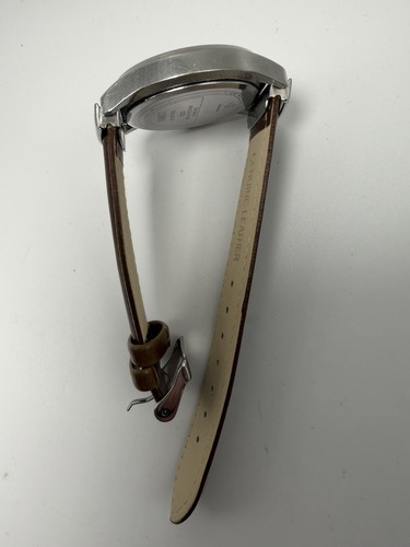 Timex 2000 grünes Zifferblatt Vintage Herrenuhr neue Batterie 39 mm 7,75" Lederband - Bild 13 von 13