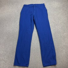 VINTAGE French Trousers Adult 32x32 Blue Workwear Chore Canvas Utility Mens