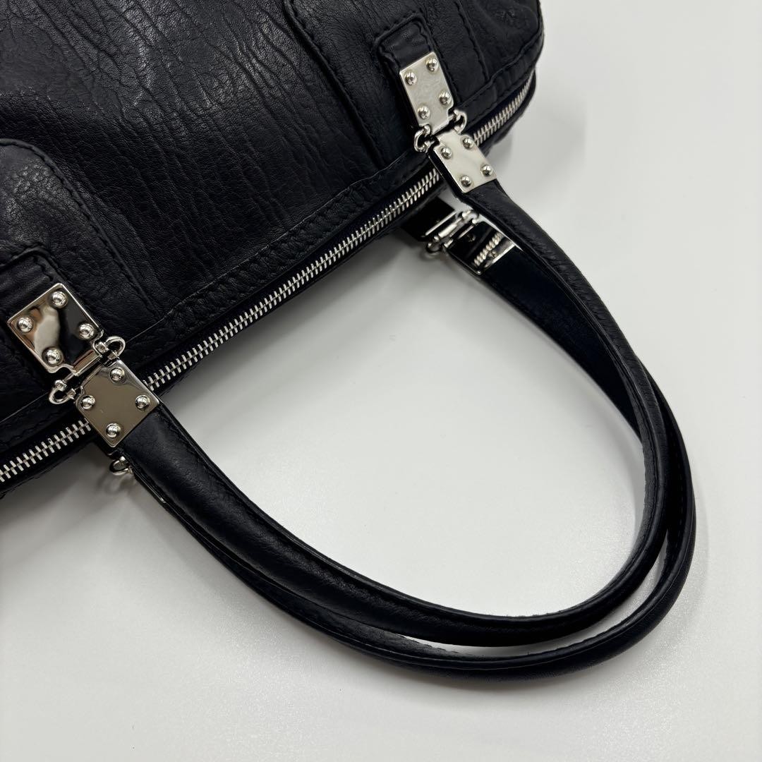 Balenciaga Mini Boston Bag City Leather Black 00s Used A