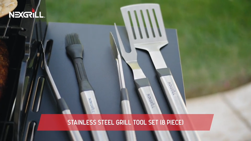 NEXGRILL Grill Chef Tool Set with Stainless Steel Handles (8 Piece) - BRAND NEW - Video 1 of 1