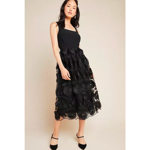 Robe En Soie Noire AllSaints 'Florianna' - Taille US 4 - Neuve Sans étiquettes