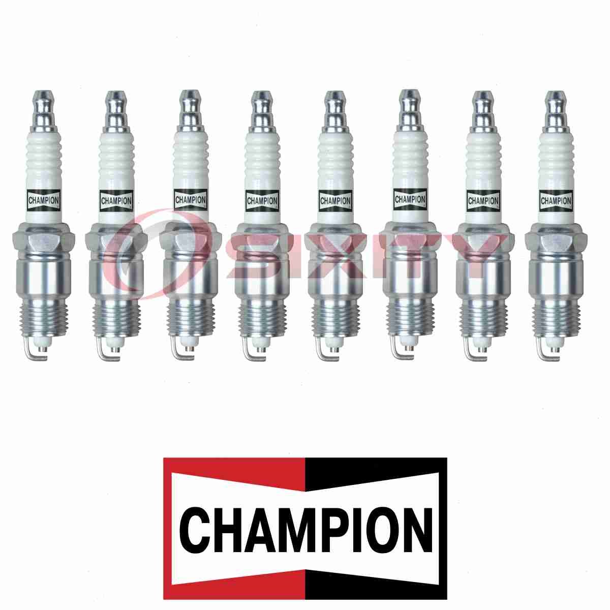For Ford F-100 CHAMPION COPPER PLUS 8 pc Spark Plugs 5.0L 5.8L 7.5L V8 cf