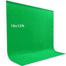 Green Screen Backdrop Photography Chromakey Polyester Collapsible 10x12 FT
