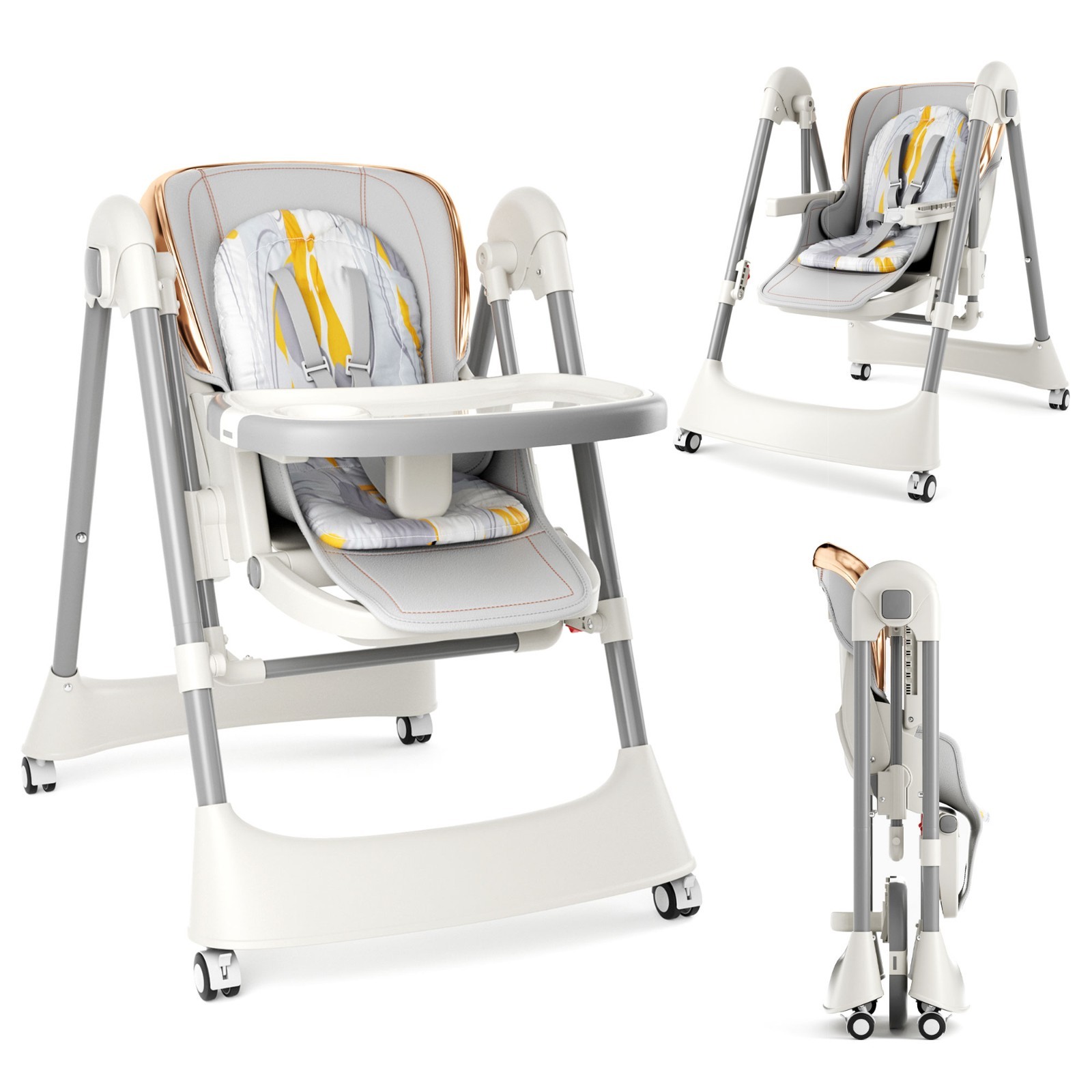 And Swing Combo 6-in-1 Convertible Highchair For Infants Toddler