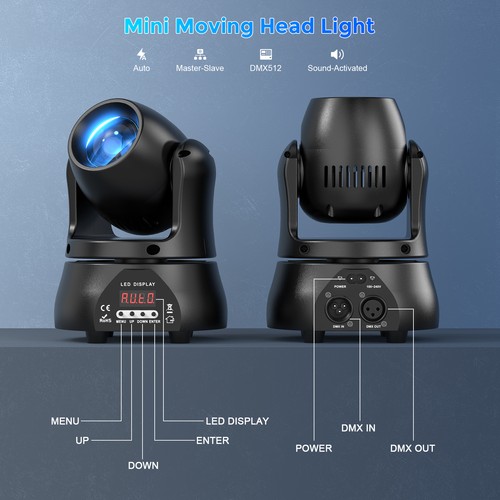 Mini 100 Moving Head Light RGBW LED Stage Beam Strobe DJ Disco Party Show - Picture 13 of 20