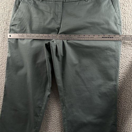 Wildfang Womens Pants Green Size 20W The Essential Trouser Stretch Cotton Blend - Picture 8 of 19