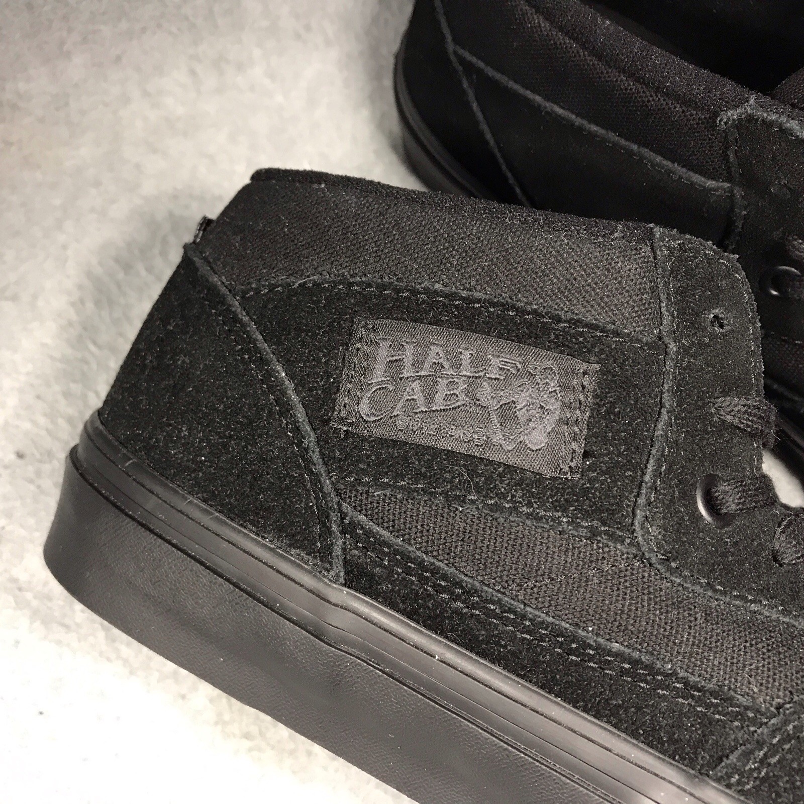 VANS Skateboarding Half Cab Shoes Mens Size 9 Black Suede Pop Cush Retro Durable thumbnail 8