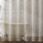 Brown Lace Clear Shower Curtain With Rustic Leaf Pattern - 72 x 84 Inch Extra...