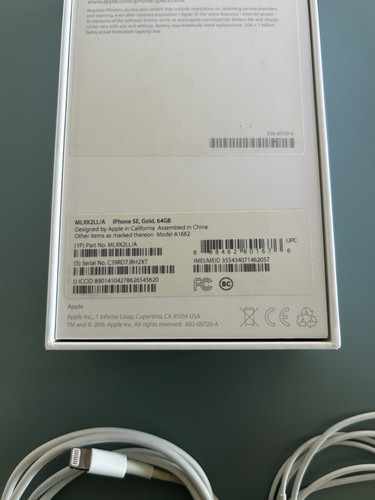 Apple iPhone SE 1st Gen 64GB AT&T Gold W/ Box - A1662 Clean IMEI - Bild 8 von 16