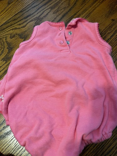 Baby Sundress With Bloomers And Romper With Faux Dress Front Sz 6-9 Mos Pink Now - Picture 6 of 12