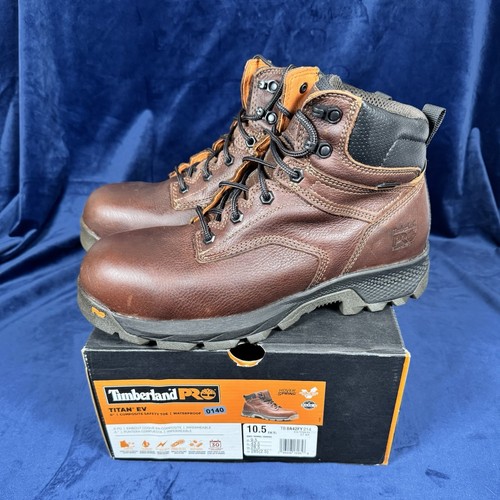 10.5 Men's Boots Timberland PRO TITAN EV 6" Composite Safety Toe Waterproof 0140 - Picture 2 of 4