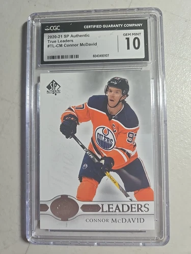2020 sp authentic true leaders Connor Mcdavid cgc 10 