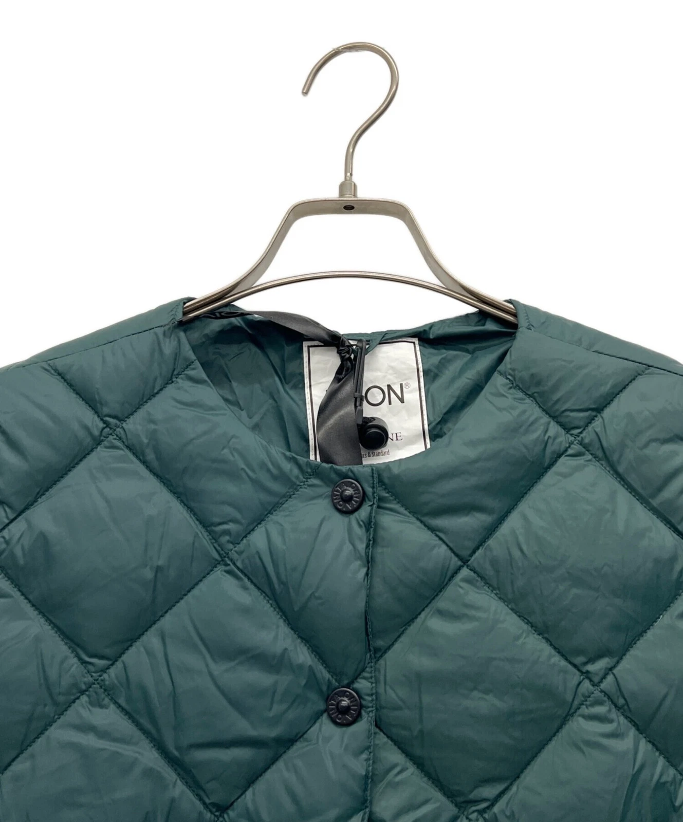 TAION Down Jacket Men's Size S Green Excellent image 4