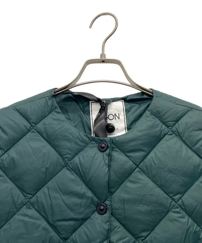 TAION Down Jacket Men's Size S Green Excellent image 4