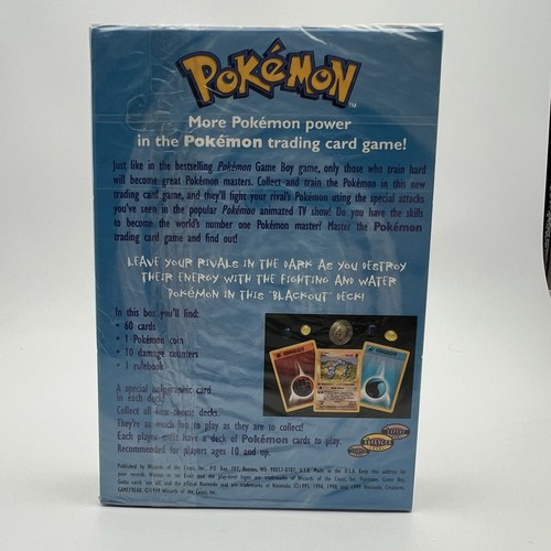 1999 Pokemon Blackout Theme Deck Factory Sealed - Picture 3 of 9
