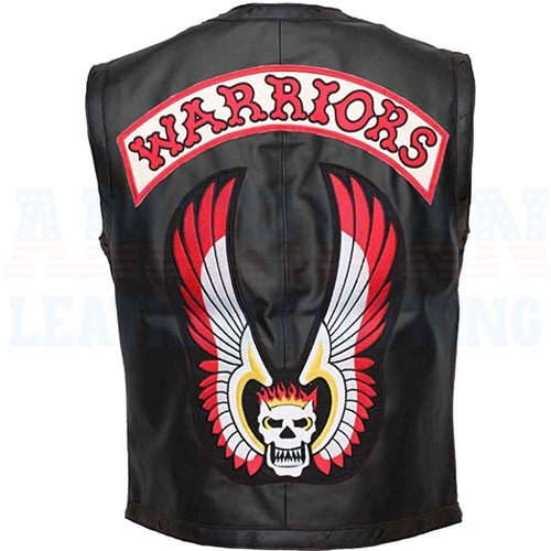 The Warriors Leather Vest – Classic Movie Costume Biker Vest for Men - Picture 1 of 4