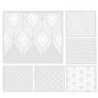6Pcs Hollow Cake Stencils Cake Painting Stencils Craft Reusable Baking Tools