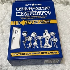 Kids Against Maturity Illustrated Card Game New Family Fun Lets Go Edition New