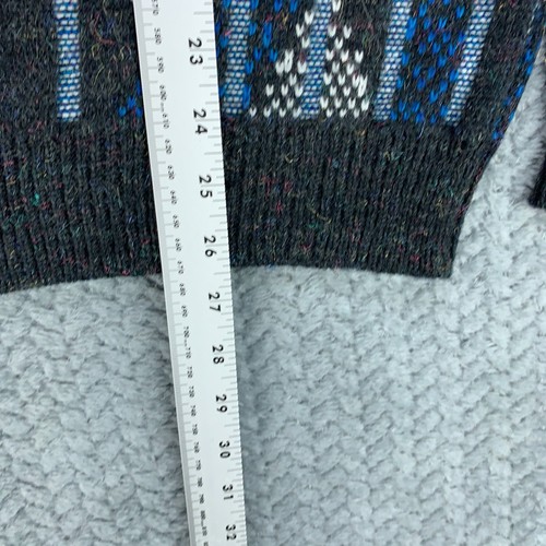 Vintage Pullover Graphix Sweater Herren Large Mehrfarbig Wollmischung Geometrisches Muster 90s - Bild 8 von 8
