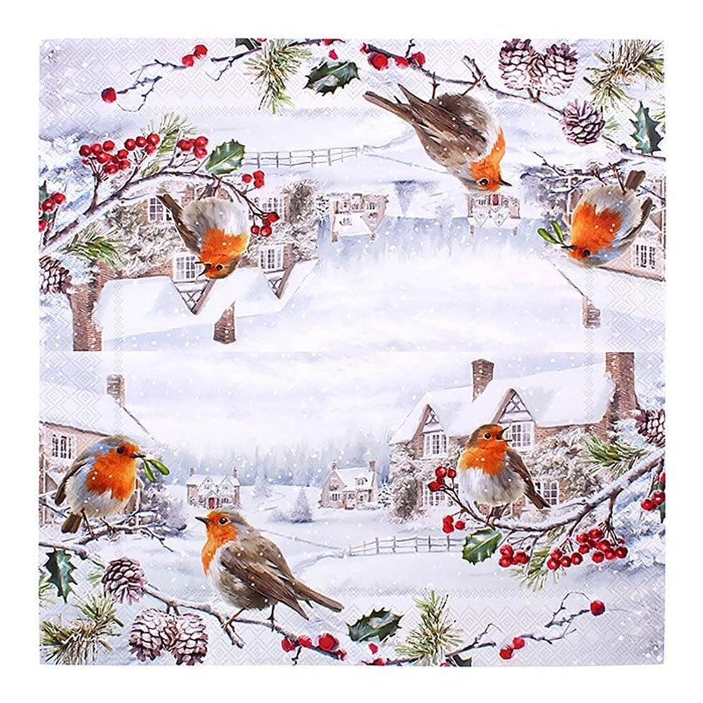 Lesser & Pavey Christmas Robins Paper Napkins LP54281