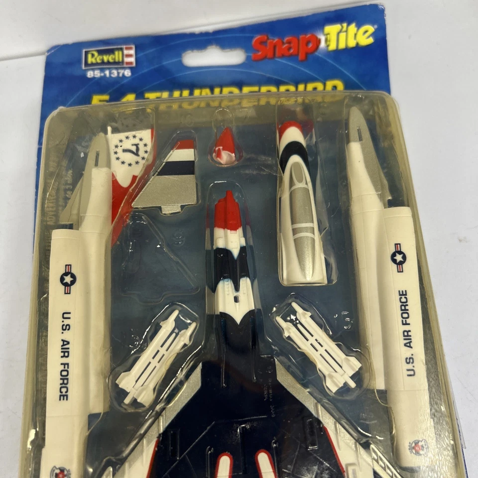 Revell F-4 Thunderbird Plane 1:100 Scale Snap Tite Model Kit #85-1376 Open Box - Image 3 of 4