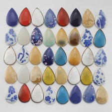 300g Ceramics Mosaic Tiles Random Color Raindrops 18x28mm, 10 color blends