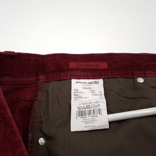 Vintage Pierre Cardin Jeans Velluto Uomo Elasticizzato Dritto Wm3 Misura W40 L32 - Foto 7 di 8