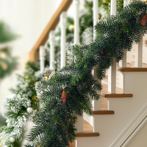 6FT 1PCS Artificial Garland Cedar Garland Cypress Garland Artificial Pine wit... - Bild 6 von 9