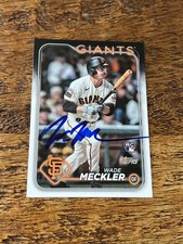 Wade Meckler IP Signed 2024 Topps Rookie Card Giants Autographed. rookie card picture