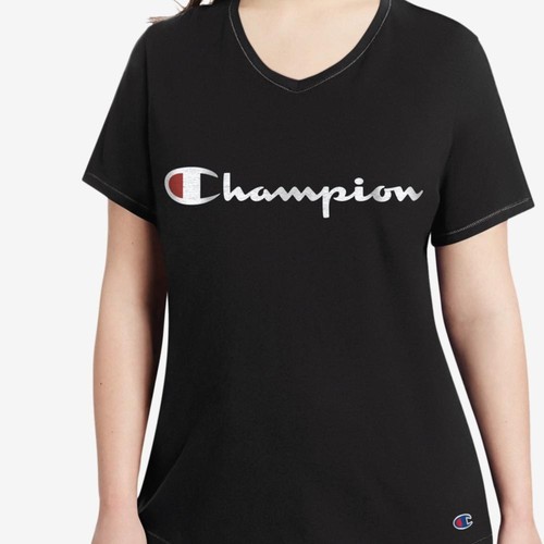 Champion Women Pullover  Activewear Top Short Sleeve  Solid Round Neck  A7555 - Picture 3 of 16