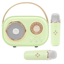 Mini Karaoke Machine for Kids,Portable Bluetooth Speaker with 2 Wireless Micr...