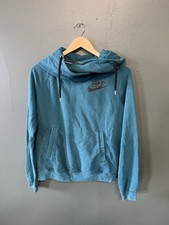 Nike Sportswear Womens Blue Pullover Sweatshirt Hooded Size Medium