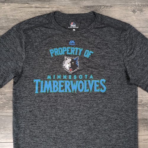 Minnesota Timberwolves Men's Medium Majestic Cool Base T-Shirt NBA Basketball - Picture 2 of 9