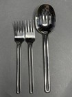 3 Pcs Lot Towle Nordic Indonesia 2 Salad Forks 1 Slotted Serving Spoon VGX Used