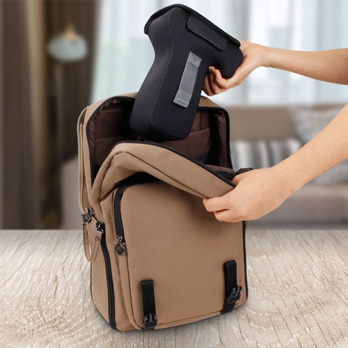 DSLR Camera and Zoom Lens Sleeve Case with Accessory Storage & Strap Openings - Picture 9 of 9