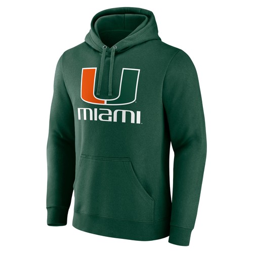 Sudadera con capucha pulóver para hombre Fanatics verde Miami Hurricanes Team Lockup - Imagen 2 de 3