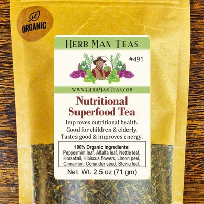NUTRITIONAL SUPERFOOD TEA #491 - For children & elderly, great for daily use!