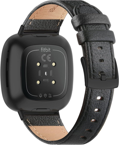 Cinturino in Pelle Compatibile per Fitbit Versa 4 / Versa 3 / Fitbit Sense 2 / S - Foto 10 di 12