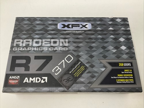 XFX AMD Radeon R7 370 2GB GDDR5 Graphics Card Black Edition R7-370P-25 New