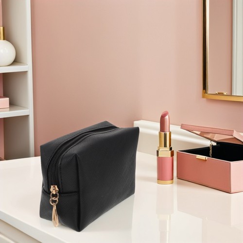  Makeup Bag: Travel Toiletry Pouch Cosmetic Bag with Zipper Makeup Organizer - Bild 4 von 12