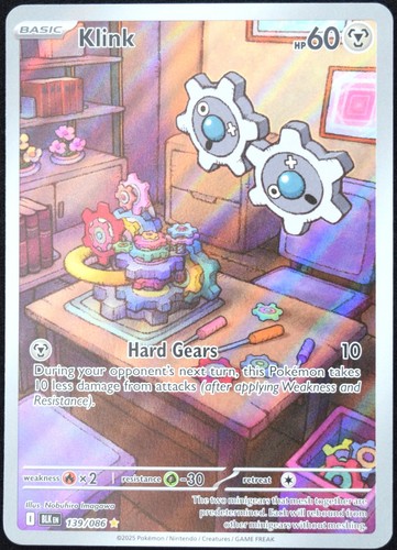 Pokemon TCG Klink 139/086 2025 Black Bolt Illustration Rare Karte - NM