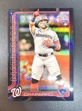 2025 Topps Chrome LOGOFRACTOR - ANDRES CHAPARRO RC /10 BLACK REFRACTOR Nationals