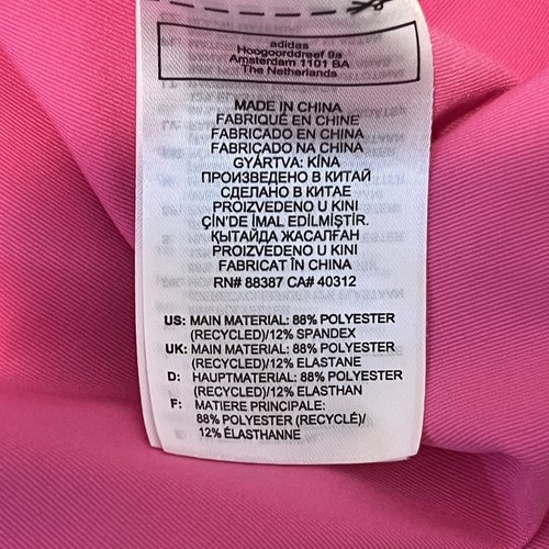 Adidas Men’s Hot Pink Short Sleeve PRIMEGREEN Performance Polo Shirt Size Medium - Picture 5 of 6