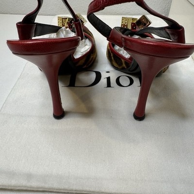Rare Christian Dior by Galliano F/W 2004 The Gambler Cheetah Heels