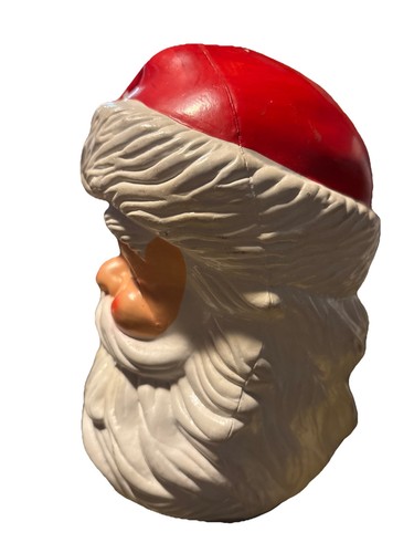 Vintage Santa Blasform Kopf zum Aufziehen Musical Weihnachten 1973 Hongkong  - Bild 2 von 5